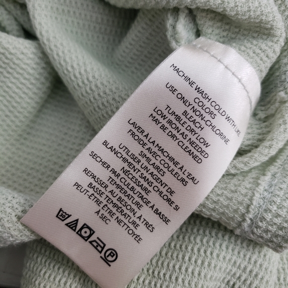 NWT Free People Fun Times Turtle Thermal Pullover, Iced Sage - Picture 4 of 9